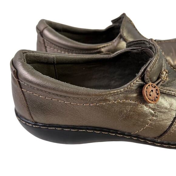 Clarks Collection Womens Un Loop Bronze Leather Loafers Flats Casual Shoes 9.5 N - Picture 12 of 16